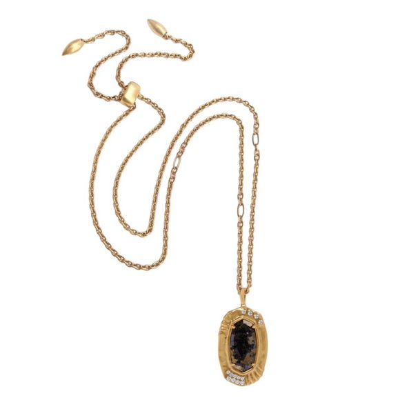 Kendra Scott Anna Necklace with Black Pyrite Pendant - Picture 4 of 10